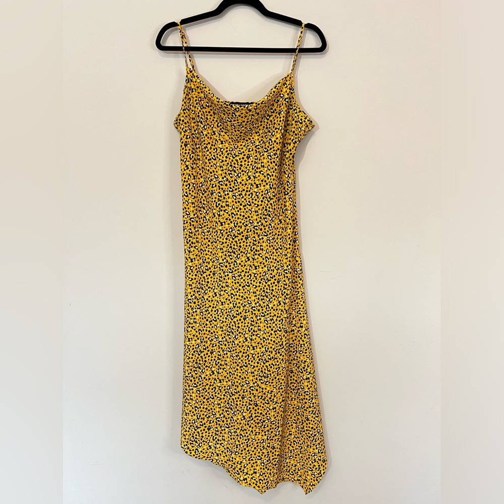 Karl Lagerfeld Mustard Asymmetrical Dress - Picture 3 of 6